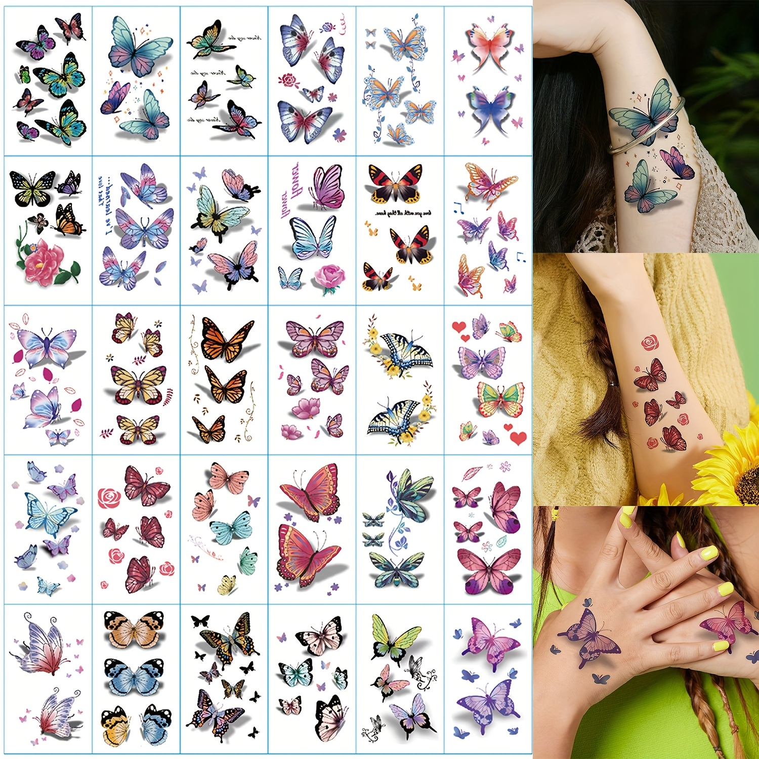 schmetterlings tattoos - Temu Österreich, image size:1500x1500