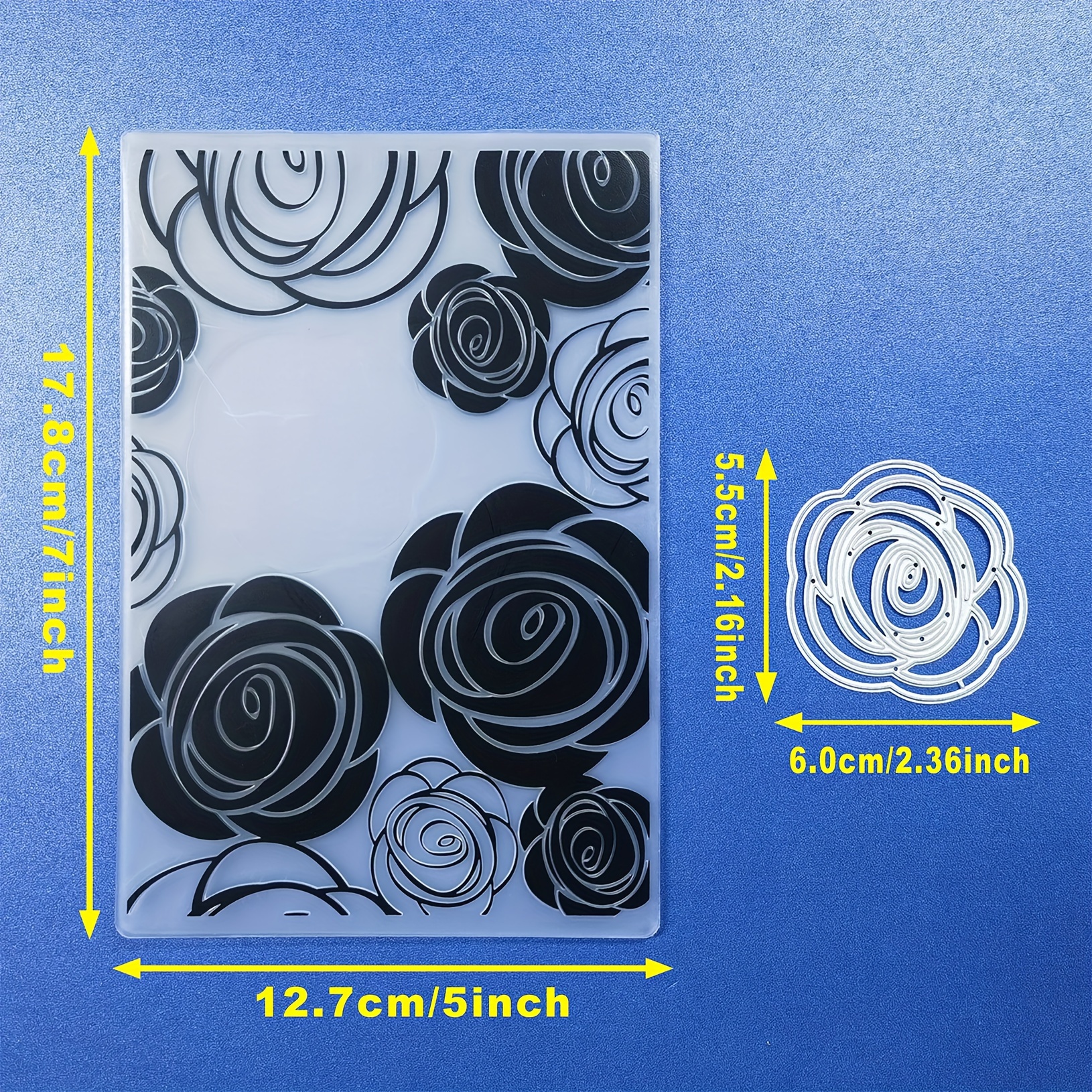 Image of & - Embossing Folder And Die Cut Set - Plastic For Scrapbooking, Card Making And Decorations