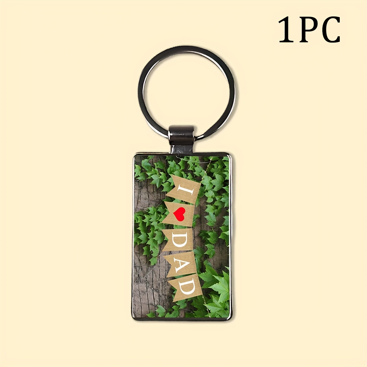 E-shop Personalisierter Foto-Schlüsselanhänger - Personalisiertes Vatertagsgeschenk mit individuellen Bildern - Robuster Metallring für Schlüssel -