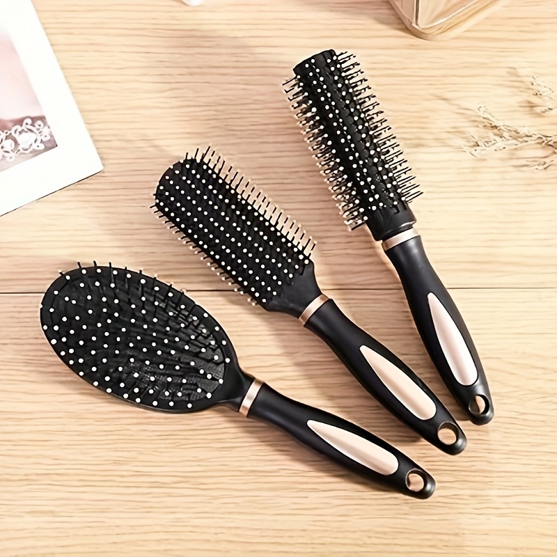 4-delig set kam, modieuze thuisgebruik krullende haarluchtzak kam voor mannen en vrouwen, haarmassagekam stijlkam, rolkam, groothandel plastic kam, multifunctionele kam