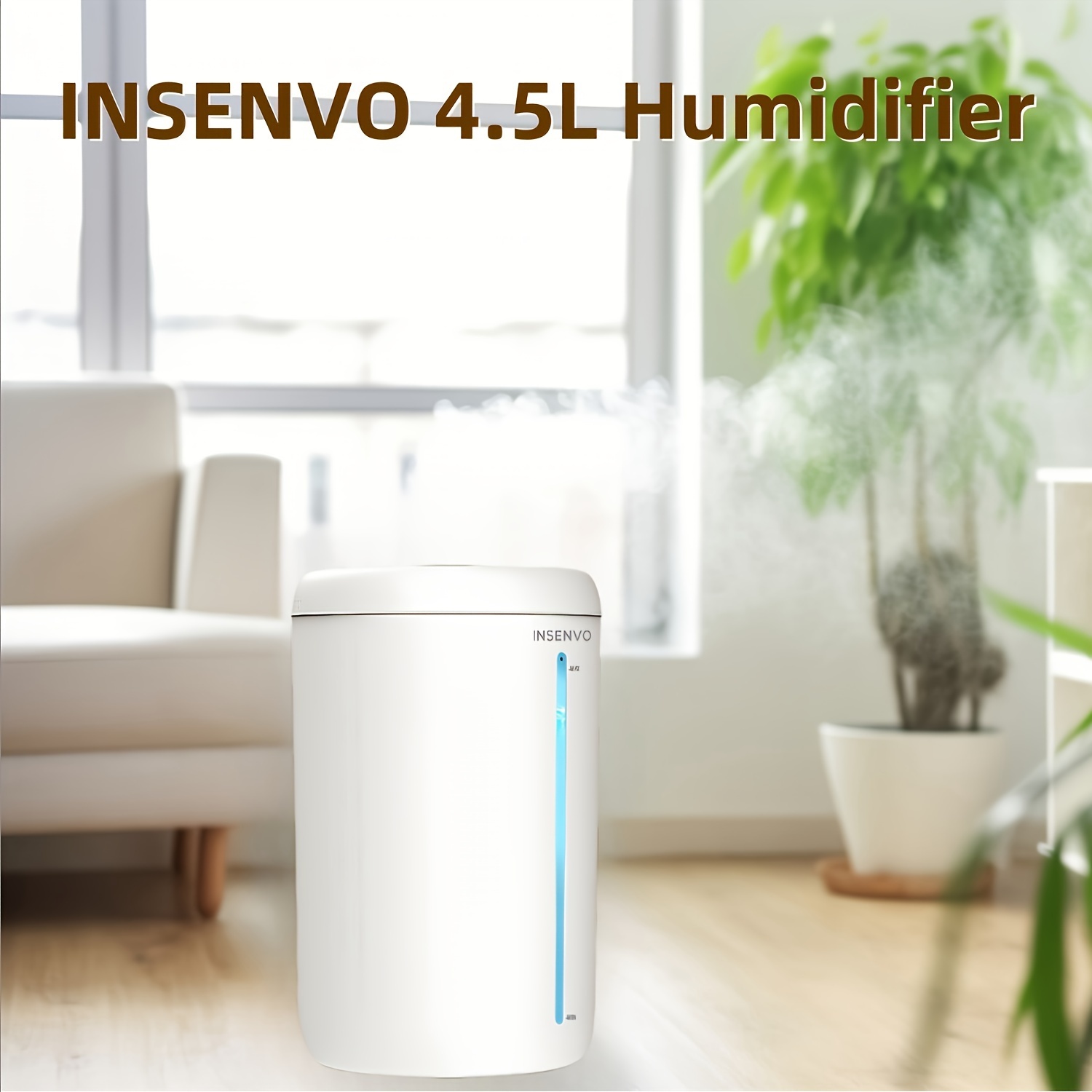 

4.5l Mist Humidifier, Ultrasonic Air Humidifier For , , And , 110-130v Us , To ,