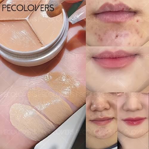 3-farben creme concealer palette – wasserfest, lang anhaltende abdeckung für augenringe & rötungen sowie zur verdeckung von tattoos