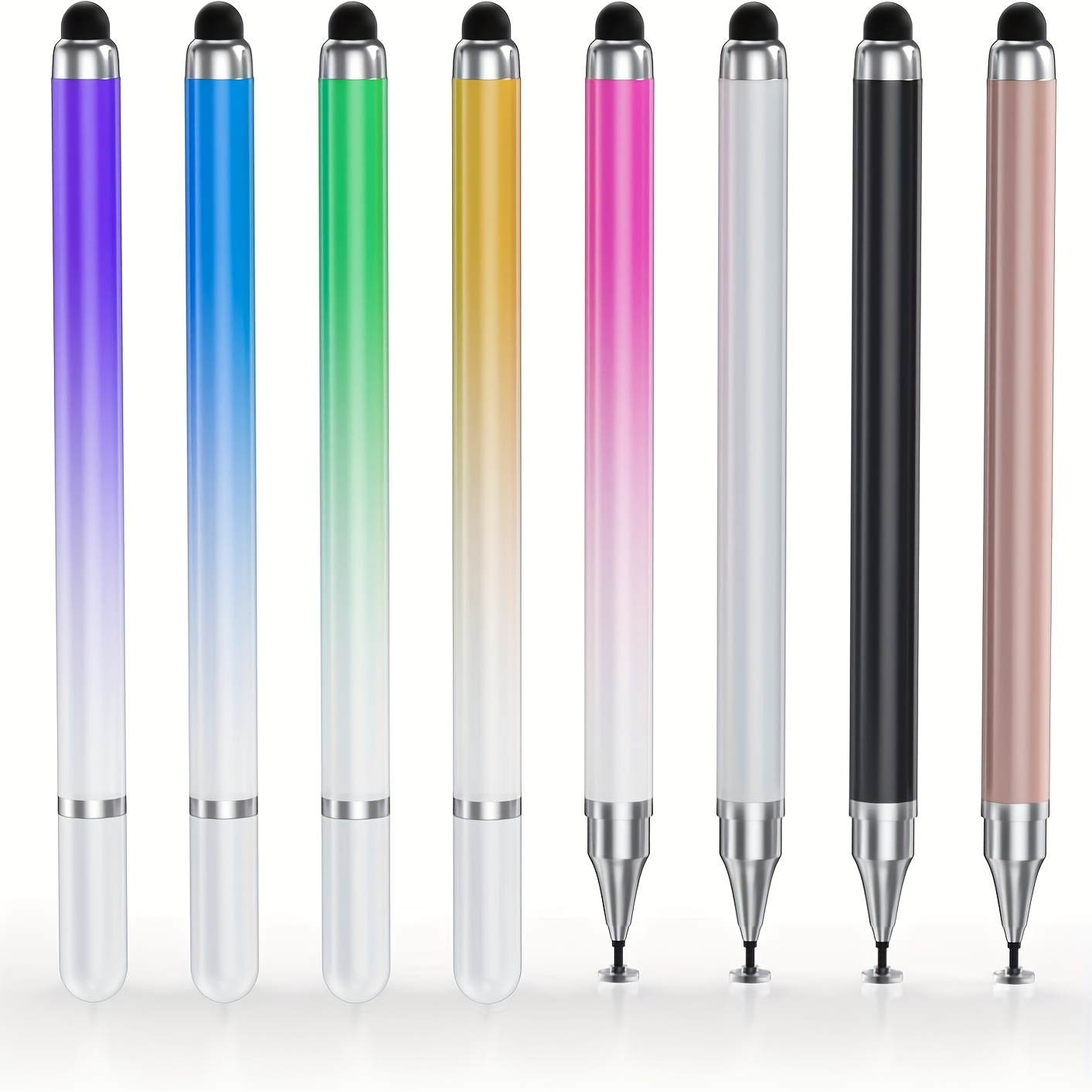 Random 6-pack Universal 2-in-1 Stylus Pens, And Sensitivity, Suitable For All Universal Touchscreen Devices Including Pads, Phones, Smartphones, And Tablets