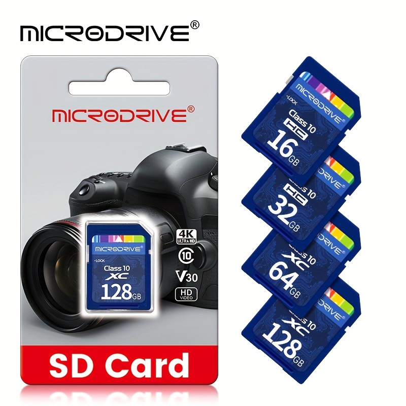 

Microdrive Sd Memory Card, Class10 U3 Uhs-i 16g/32gb/64gb/128gb, Tf Card 4k Hd For Camera