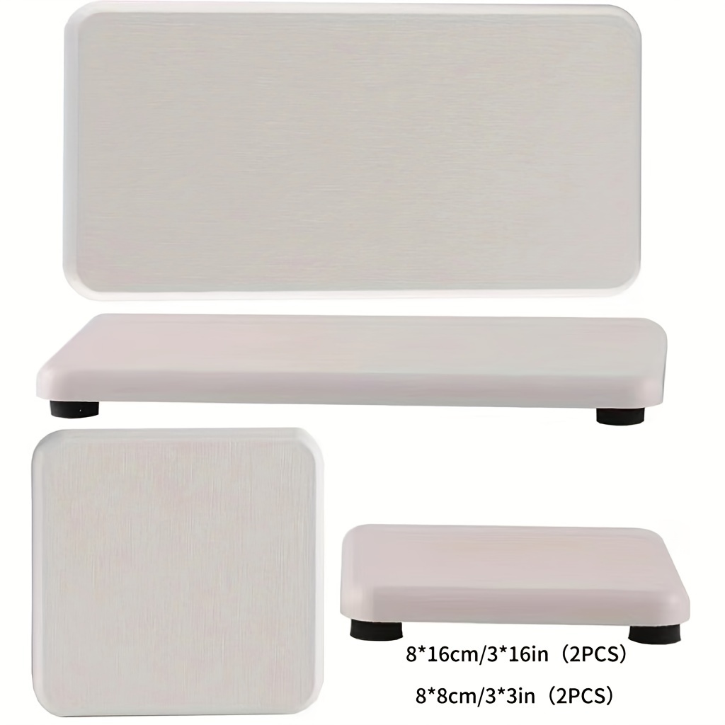 TEMU 4pcs Set Diatomaceous Earth Vanity Trays - Water Absorbent Coasters For Bathroom Sink, Kitchen Soap & Cosmetic Storage