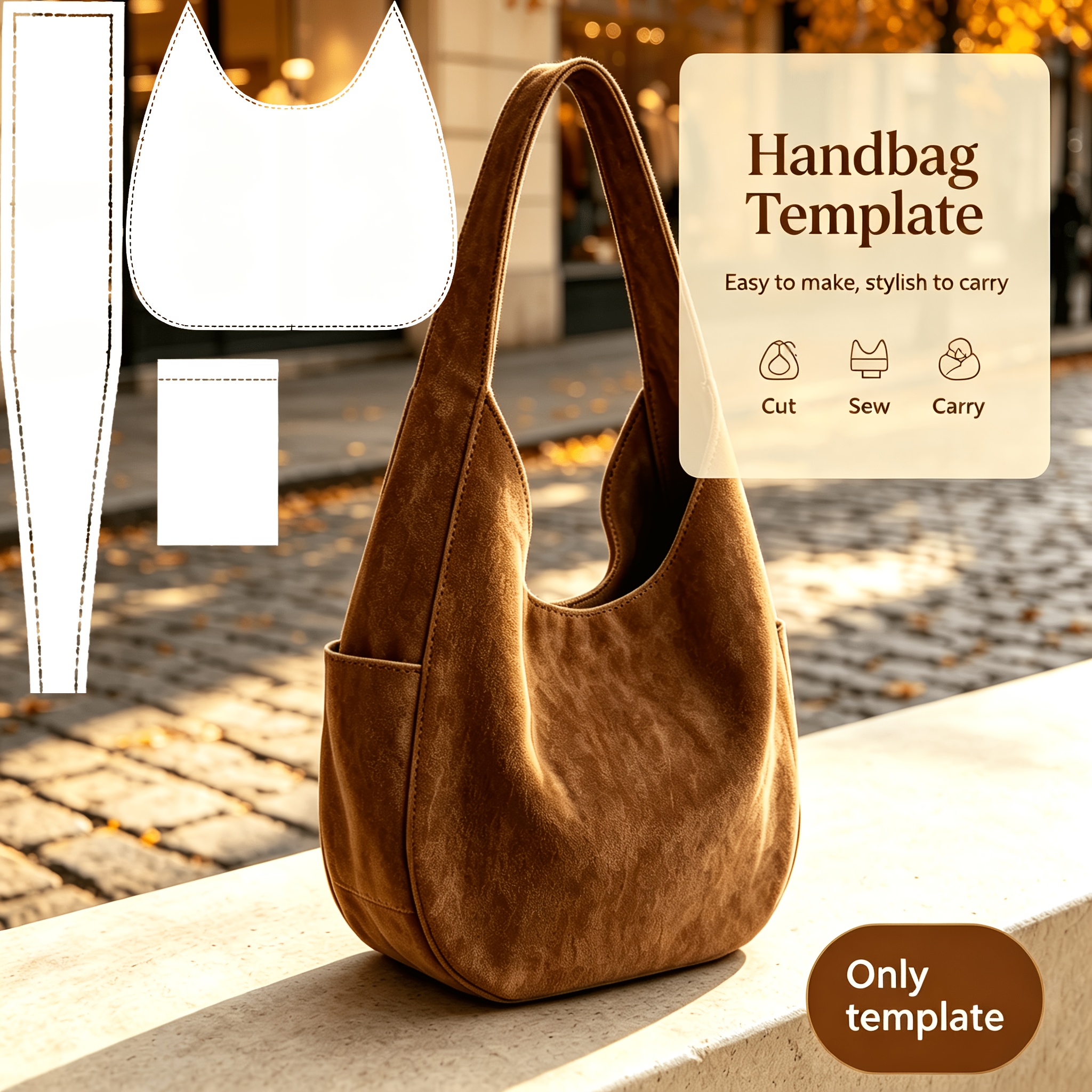 TEMU 1 Set/3 Handbag Sewing Templates, Storage Bag Templates, Suitable For Pattern Drawing And Diy, Vintage Storage Bag Sewing Patterns, A Must-have