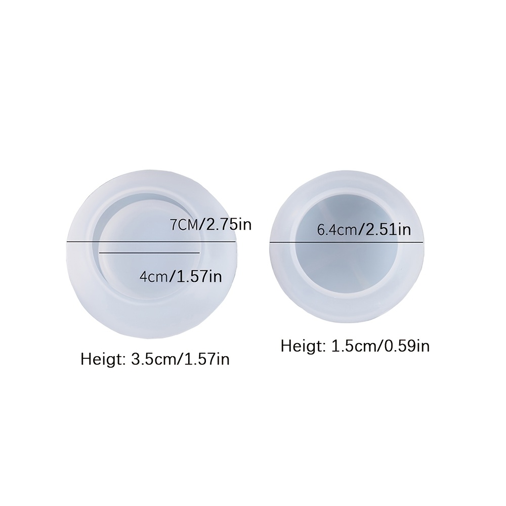 TEMU Dnejiu Resin Silicone Mold Suitable For Epoxy Resin & Plaster - Small Jar/candle Cup Molds With Multi-cavity, Diy Craft Mold For Wax, Soap,