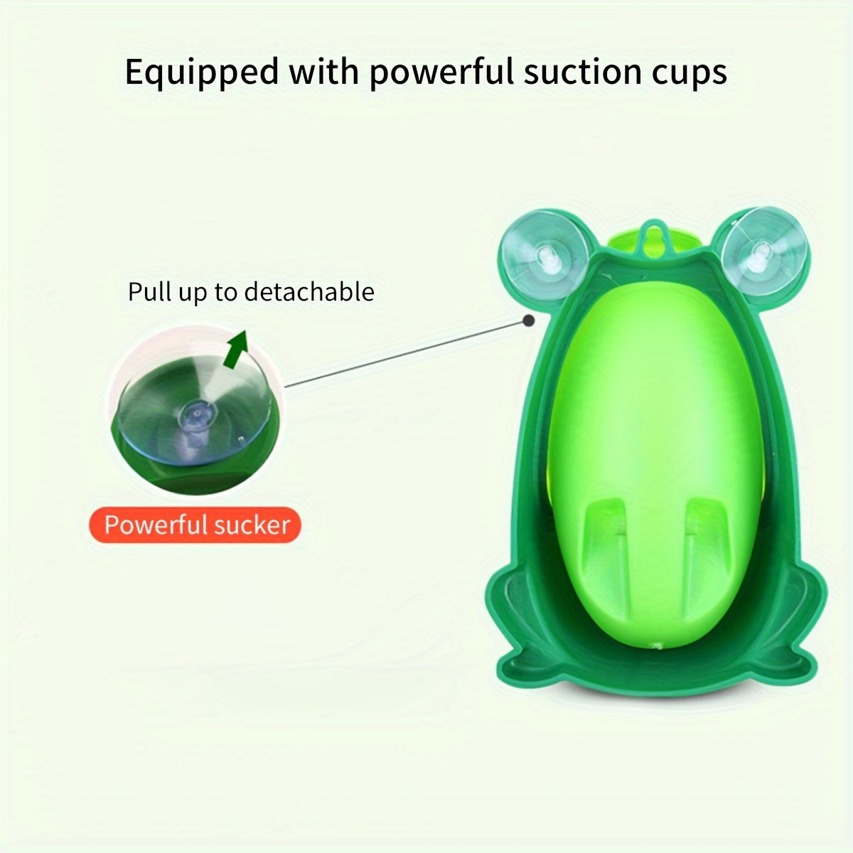 1pc frog shaped potty training urinal wall mounted polypropylene material kid friendly design with whirling target easy   7 08x6 29x10 62 inches details 3