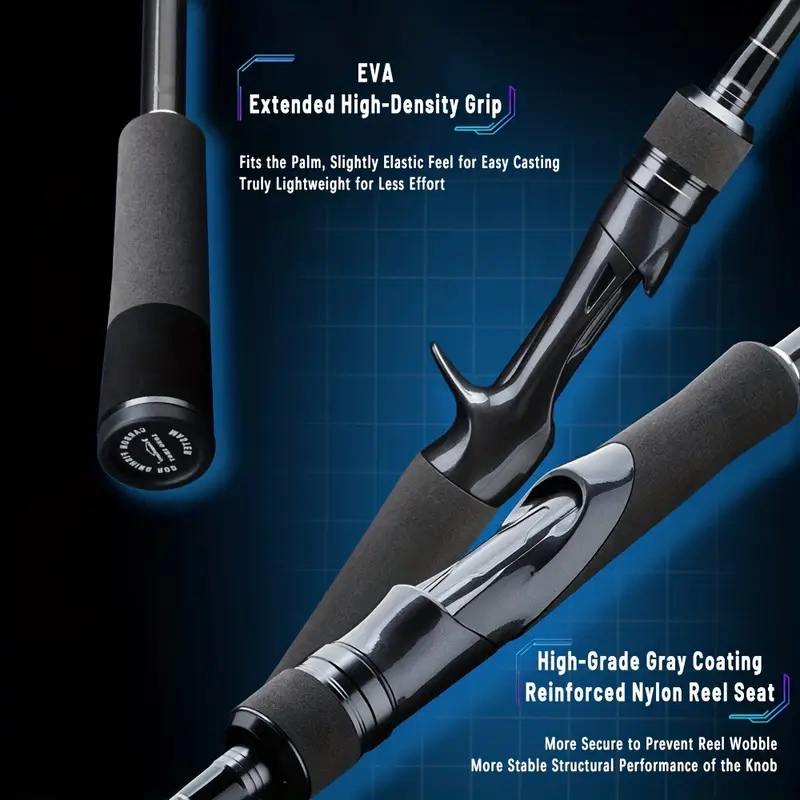 extend rear grip fishing pole Joyzan Rod Handle, Spinning Fish Fly Rods Handles Building Split Replacement Parts with Reel Seat Soft ACS PU Extension Rotatable Holder Tackle DIY Casting Repair Accessories Kit All models feature different guide trains and handle configurations optimized for their designated species Spinning Rear Grip 2.75" Natural
