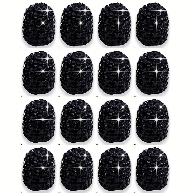 TEMU 16pcs Valve Stem Caps With Crystal Tire Accessories