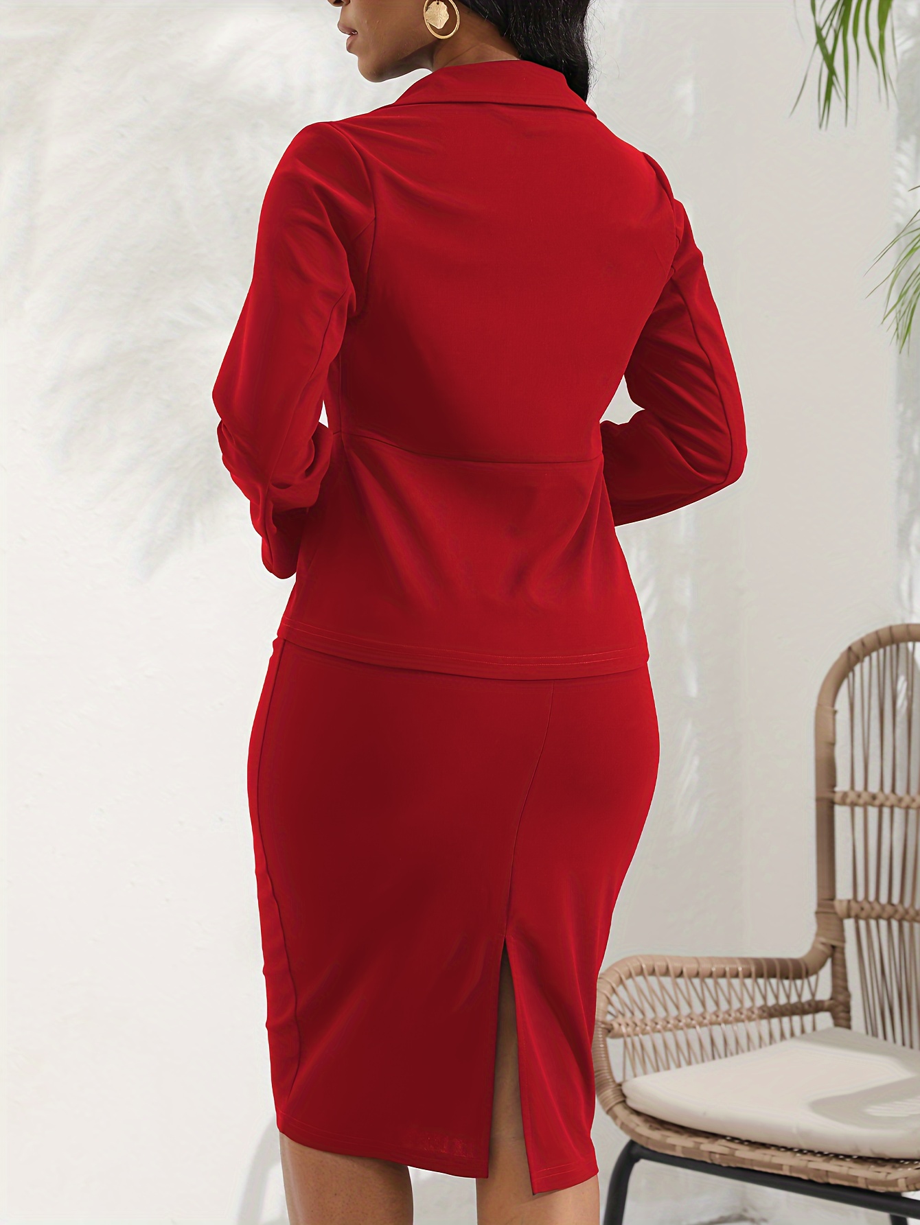 Skirt Windsor Piece Dresses Elegant Womens 2-Piece Dress Set