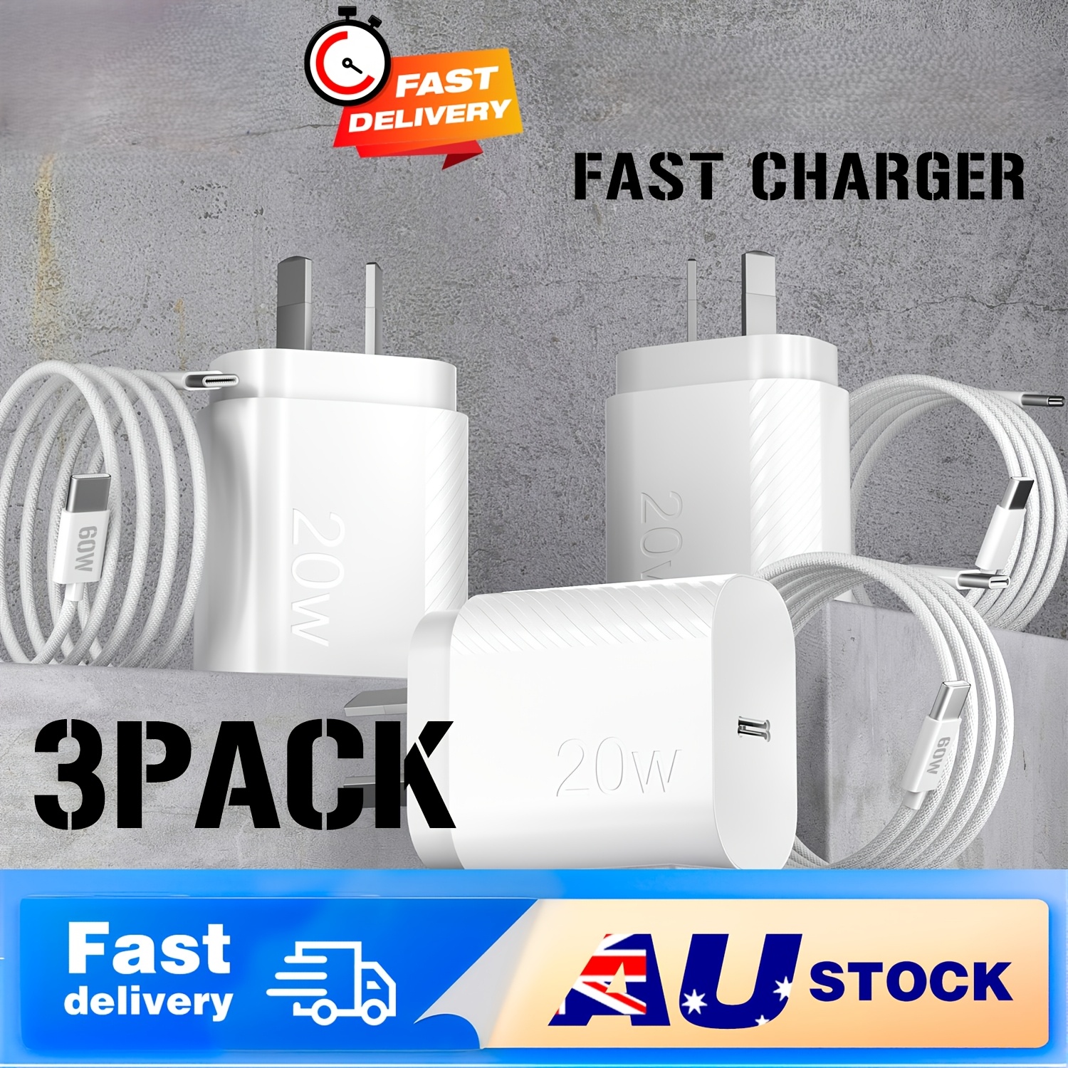TEMU 18w/ 25w/ 45w Usb C Fast Charger, 2/ 3/ 4 Pack Super Fast Charger Compatible, Type C Wall Charger, Usb-c/ A Wall Plug Compatible