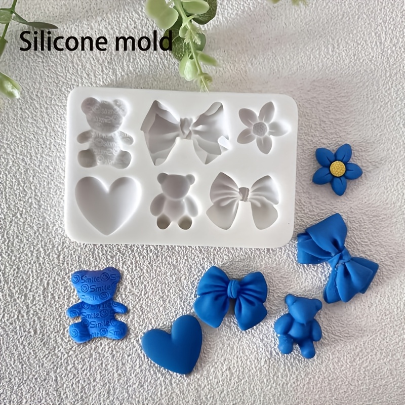 

1pc, Cute Bear Mold - 3d Silicone Mold For Diy Cake Decorating And Baking - Fondant And Candy Making - Kitchen Gadgets And Accessories