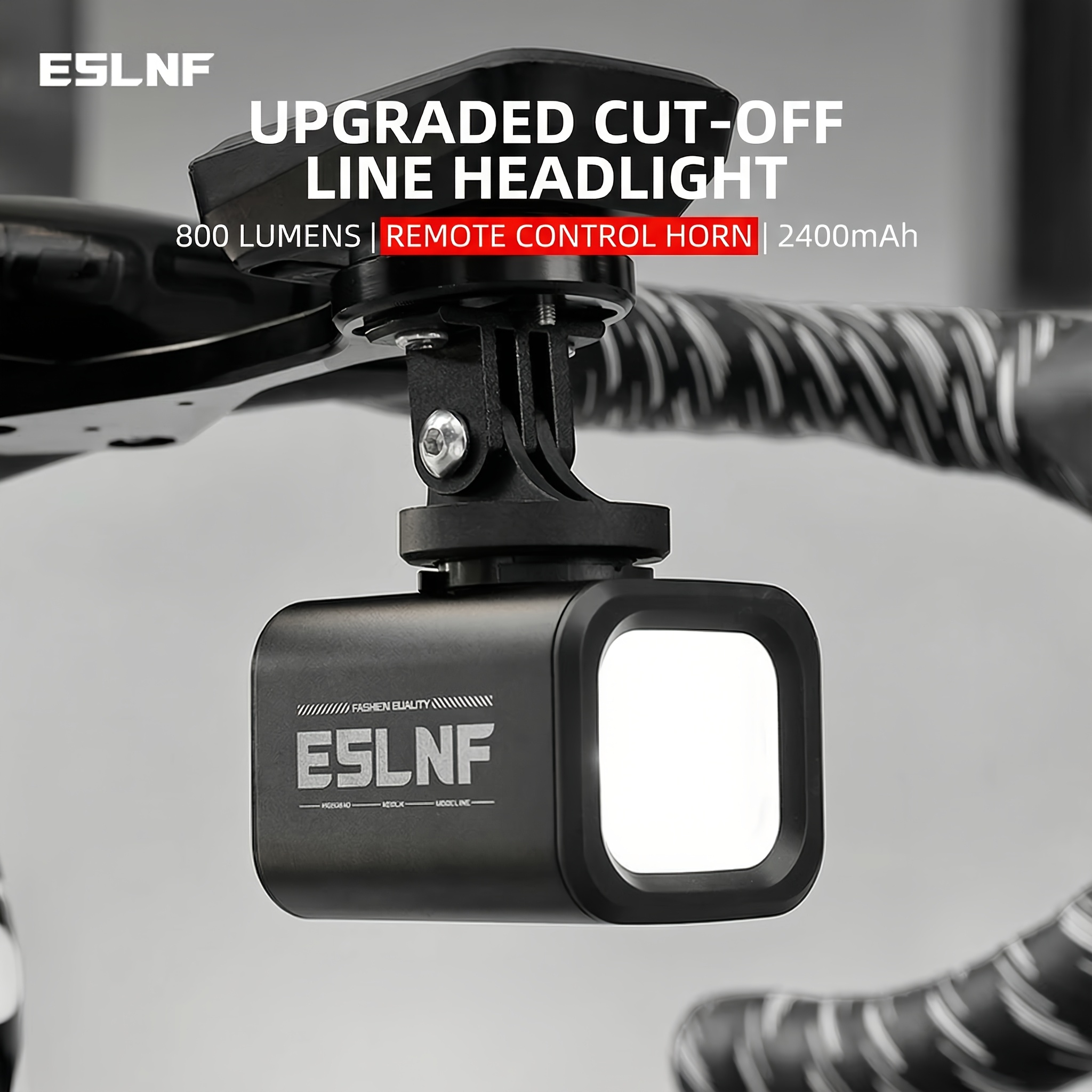 800 lumen bicycle headlight usb c charging quick release bracket 2400mah large capacity anti glare led light high low beam switching