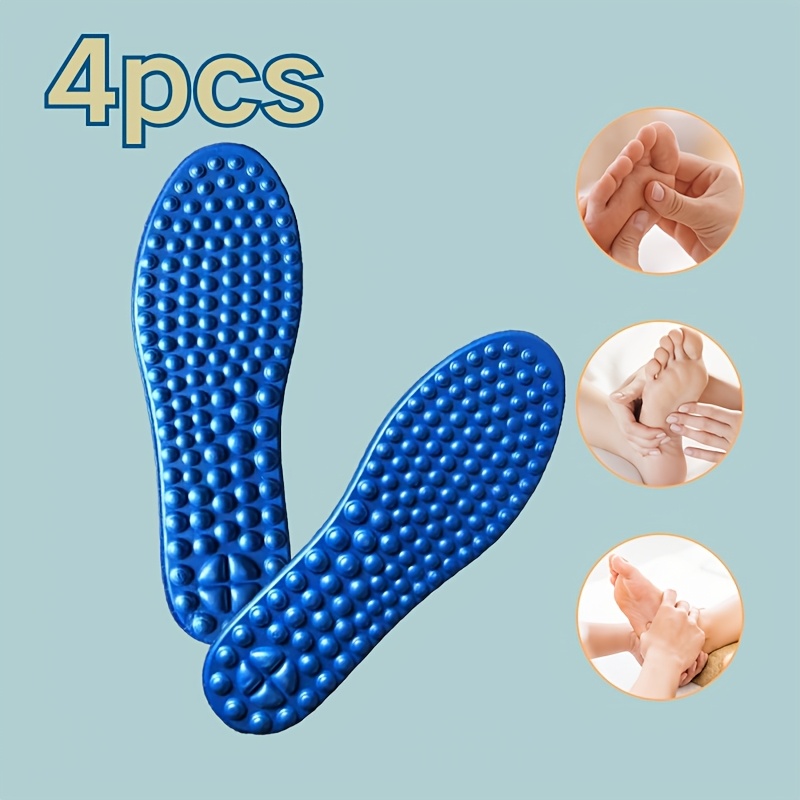 Image of 4pcs Ergonomic Arch Support Insole, Soft Cushioning Foot Pad, Suitable For Men And Women's Work Use, Suitable For Running Shoes, Sandals, Comfortable And Soft Shoe Accessories