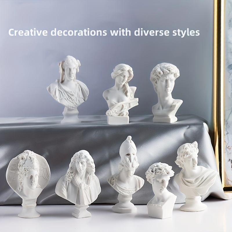 1db, Mini gyanta mellszobor, David & Venus de Milo szobordísz, Home Office dekoráció, klasszikus északi stílus, nappali íróasztal dekoráció, művészi vázlat szobrok