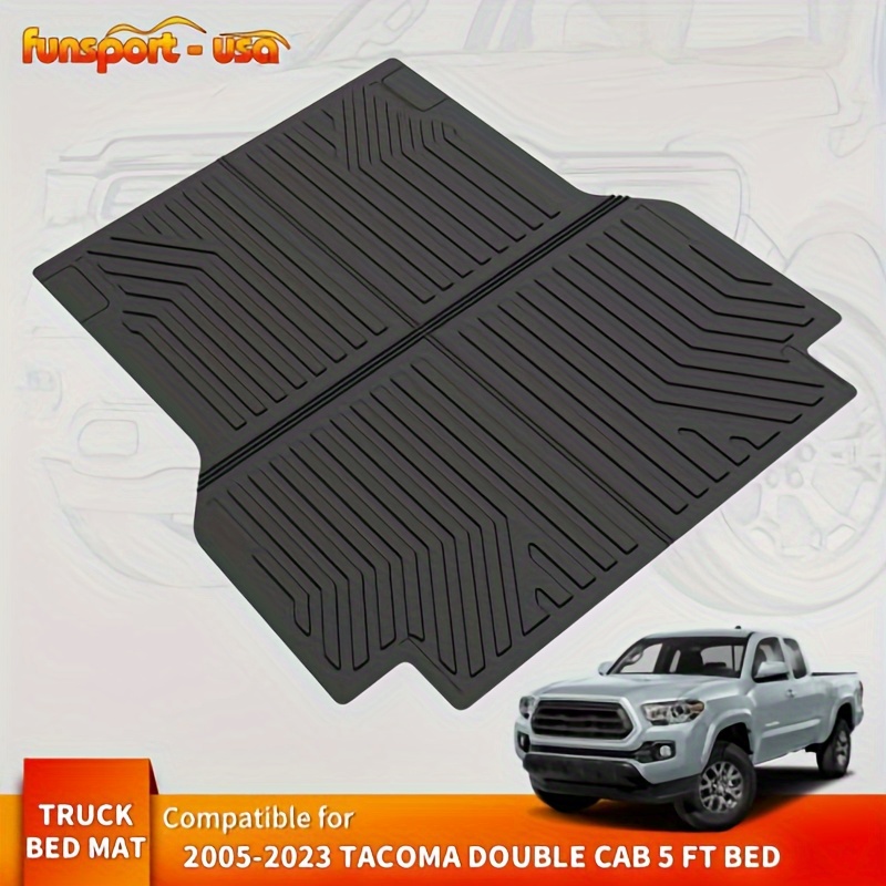 

Meowl Truck Bed Mats Fits For Tacoma 2005- 2023 Double Cab With 5 Ft Short Bed 4- Door Standard Bed, All- Weather Rubber Truck Bed Liner Pickup Truck Accessories