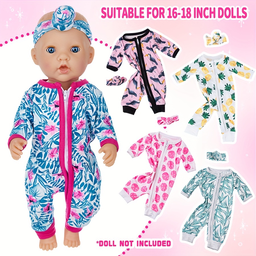 

5 Sets Of 18 Inch Doll Clothes And Accessories (excluding Dolls), 10 Floral Patterned Doll Clothes, Doll Clothing, Doll Decorations, Toys, Baby Dolls, Girls, Boys, Birthday Gifts