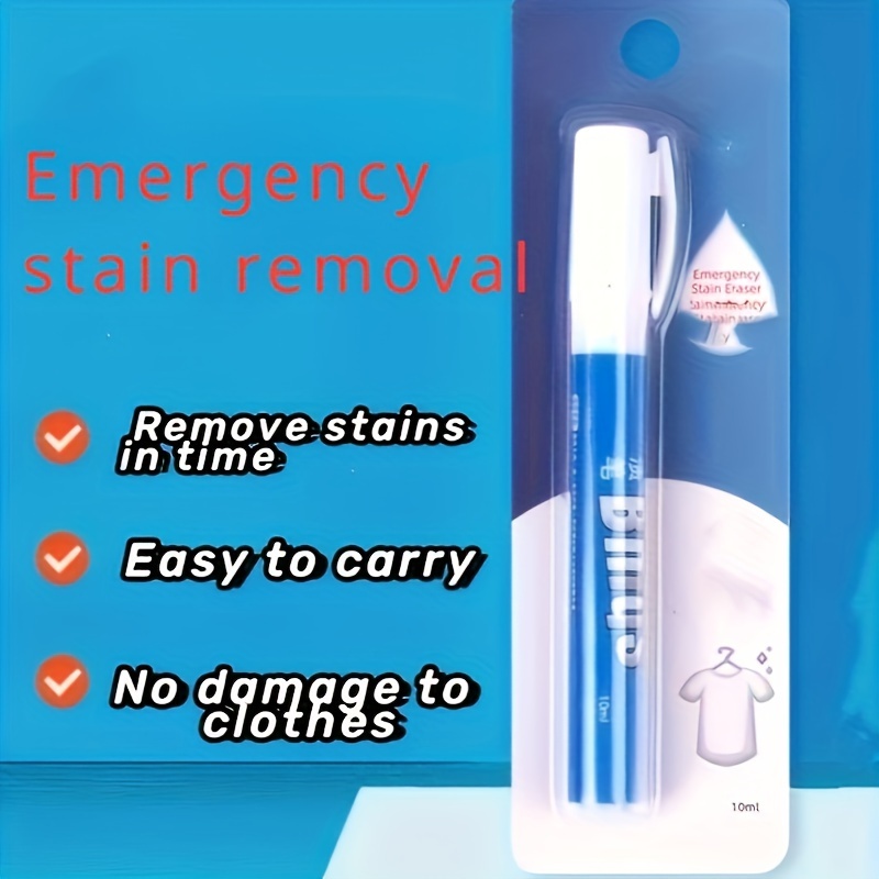 

Portable Emergency Stain Remover Pen, Magic Laundry Stick With Gel Ink Roller, Effective And Safe Fabric Cleaner, Easy To Carry, Suitable For Ages 14+ - 0.34oz (1pc)