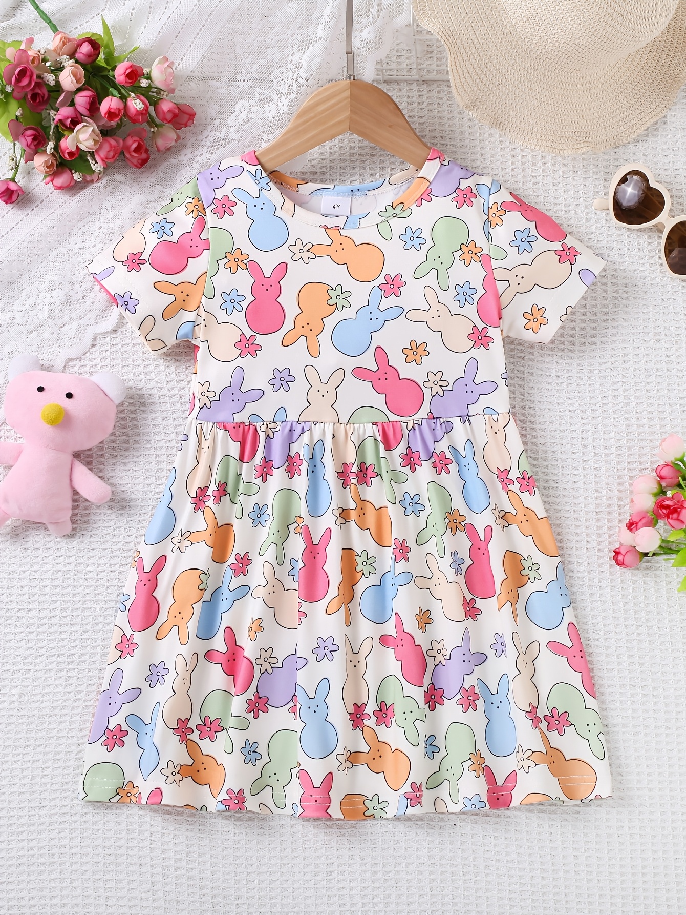 white christmas dresses Girls Sleeveless Smocked Dresses main image 1