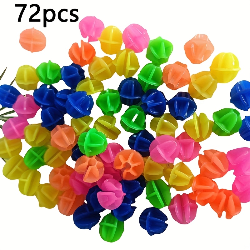 TEMU 72 pezzi di perline colorate per di bicicletta - Clip in plastica per ruote di bicicletta, regalo per ciclisti, per Halloween, Natale,