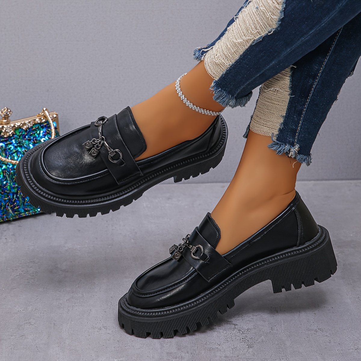 fashionable season women's loafers solid color boat shoes Temu