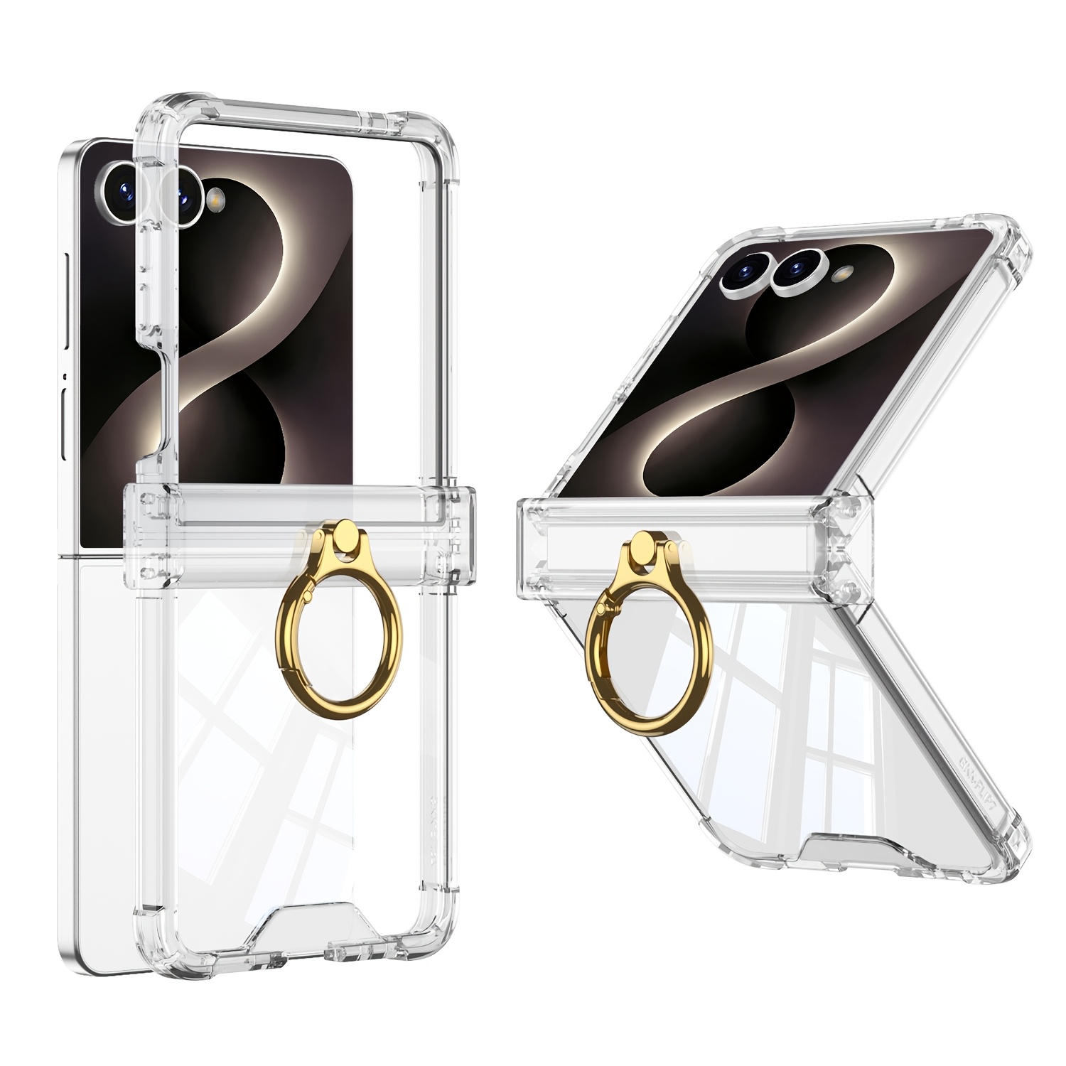 TEMU Phone Case: New Folding All Inclusive Fashionable Phone Case Suitable For Galaxy Z 8, High Design, Comfortable Feel, With A Ring That Used As A