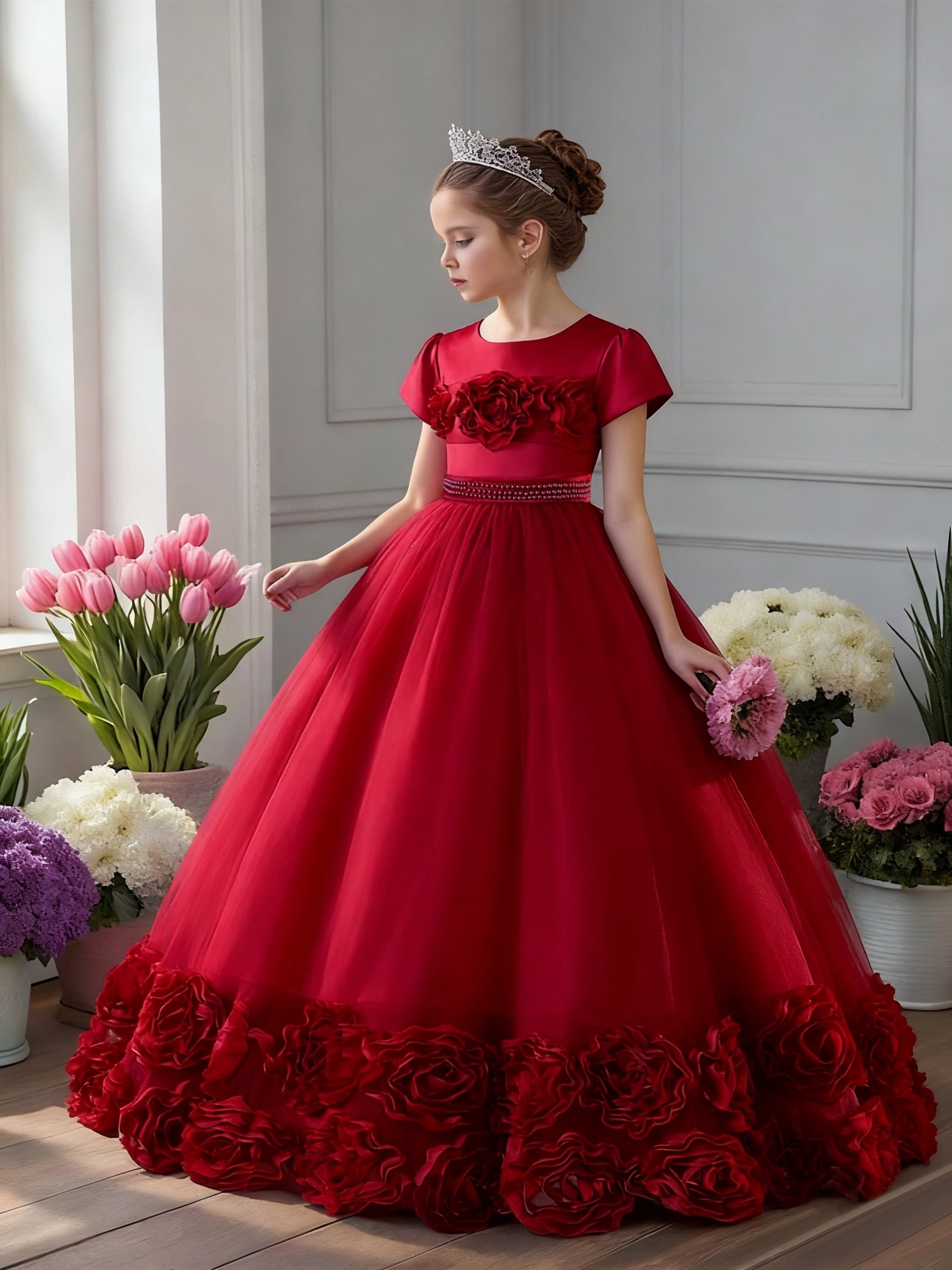 open lace back dress Toddler Flower Girl Dresses main image 0