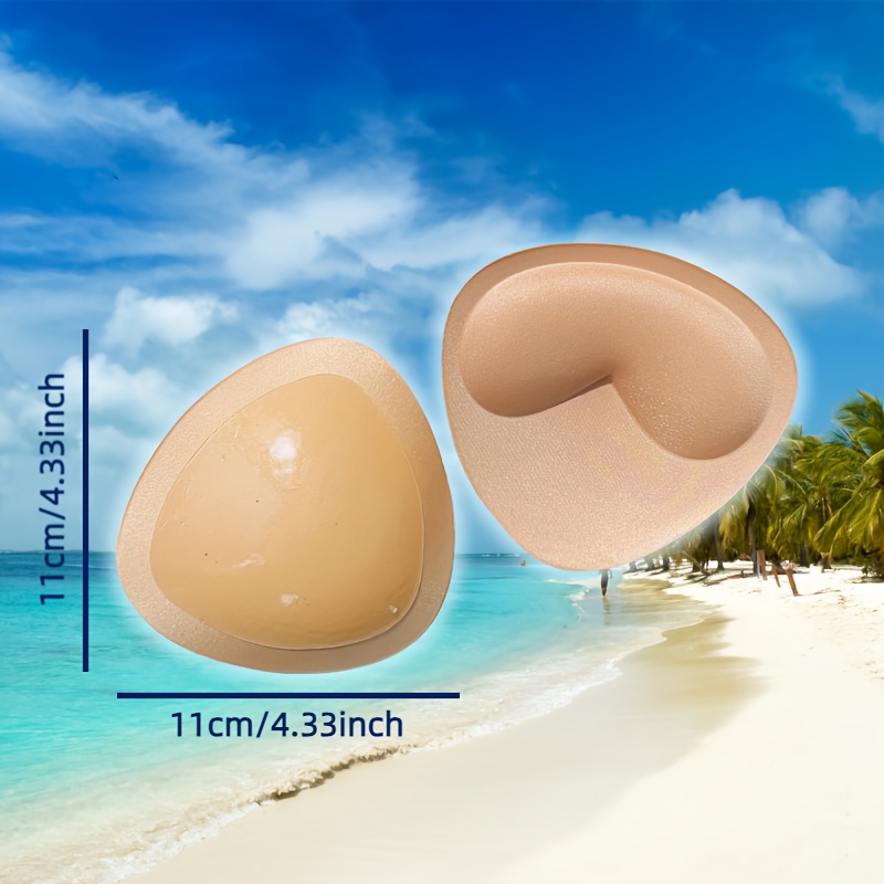 2pcs Reusable Soft Sponge Bra Insert Pads - Invisible Anti-Convex Chest Enhancer Pads with Lift Cup Design, Nipple Covers for Bikini & Summer Beach Wear, Women's Lingerie & Underwear, Strapless Push Up Bra, Seamless Undergarments, Discreet Undergarments, Lightweight Inserts, Lift Enhancers, Casual Attire