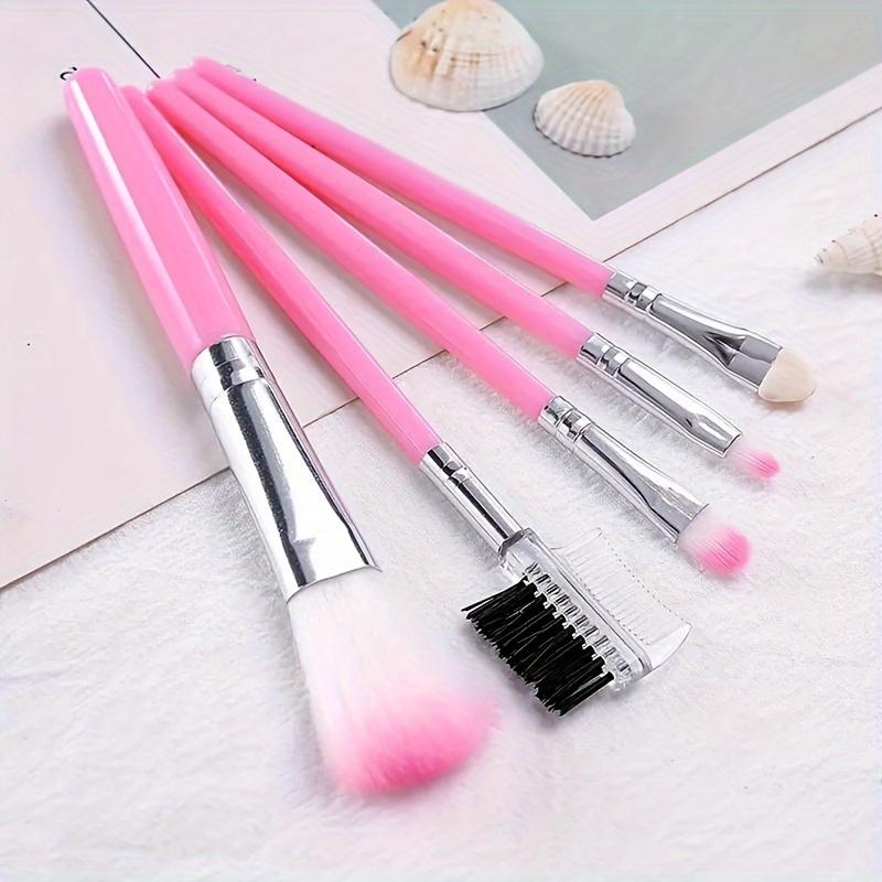 

5pcs Makeup Set, Cosmetic , Eyebrow, Blush Brushes, Makeup Kit For