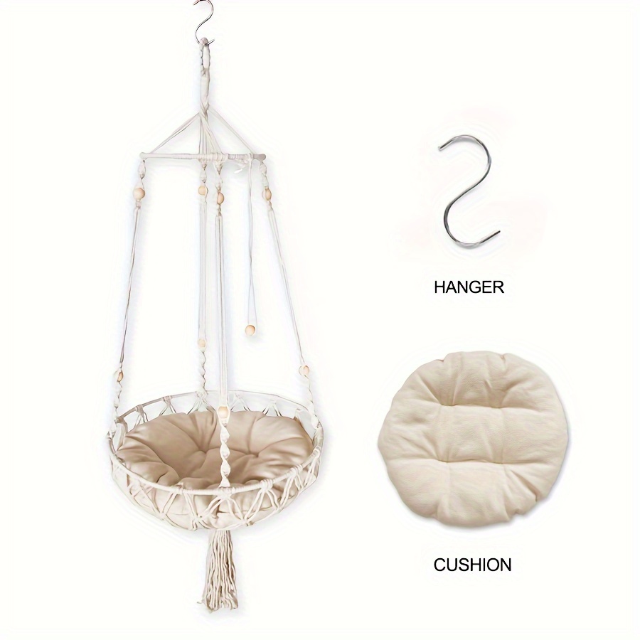 1pc Handmade Cat Hammock, Easy Woven Pet Nest, Gentle And Skin-friendly, Assembled Home Pet Swing Net