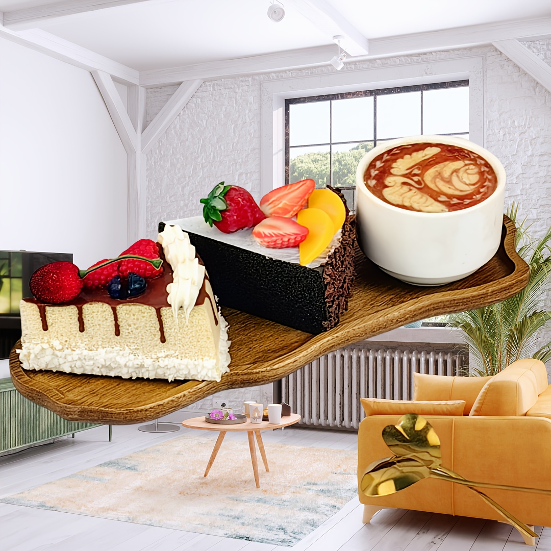 3pcs wooden tray irregular wooden tray decorative tray Temu