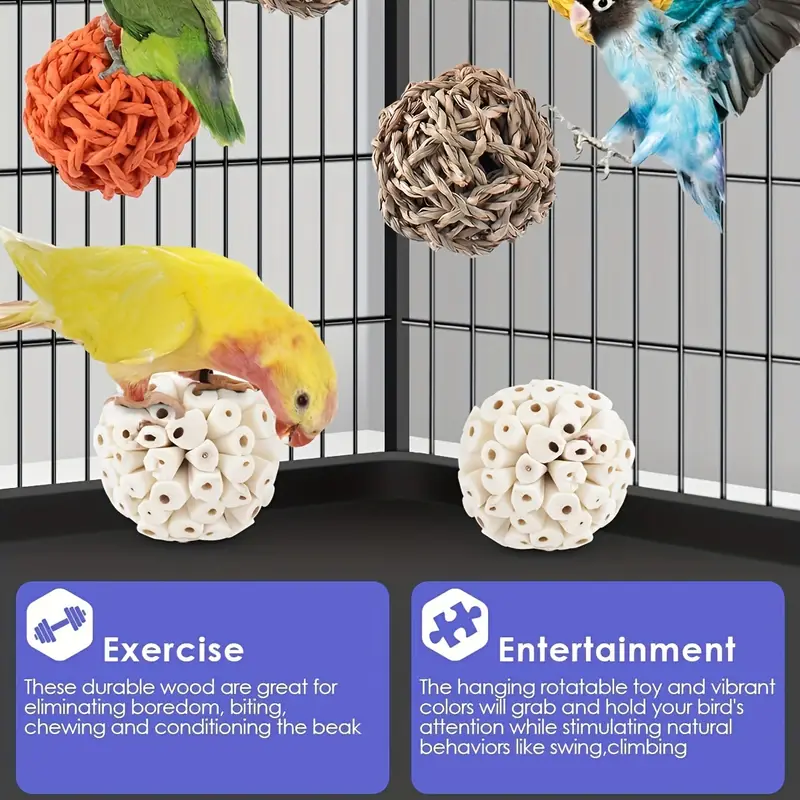 Colorful Sola Parrot Chew Toys