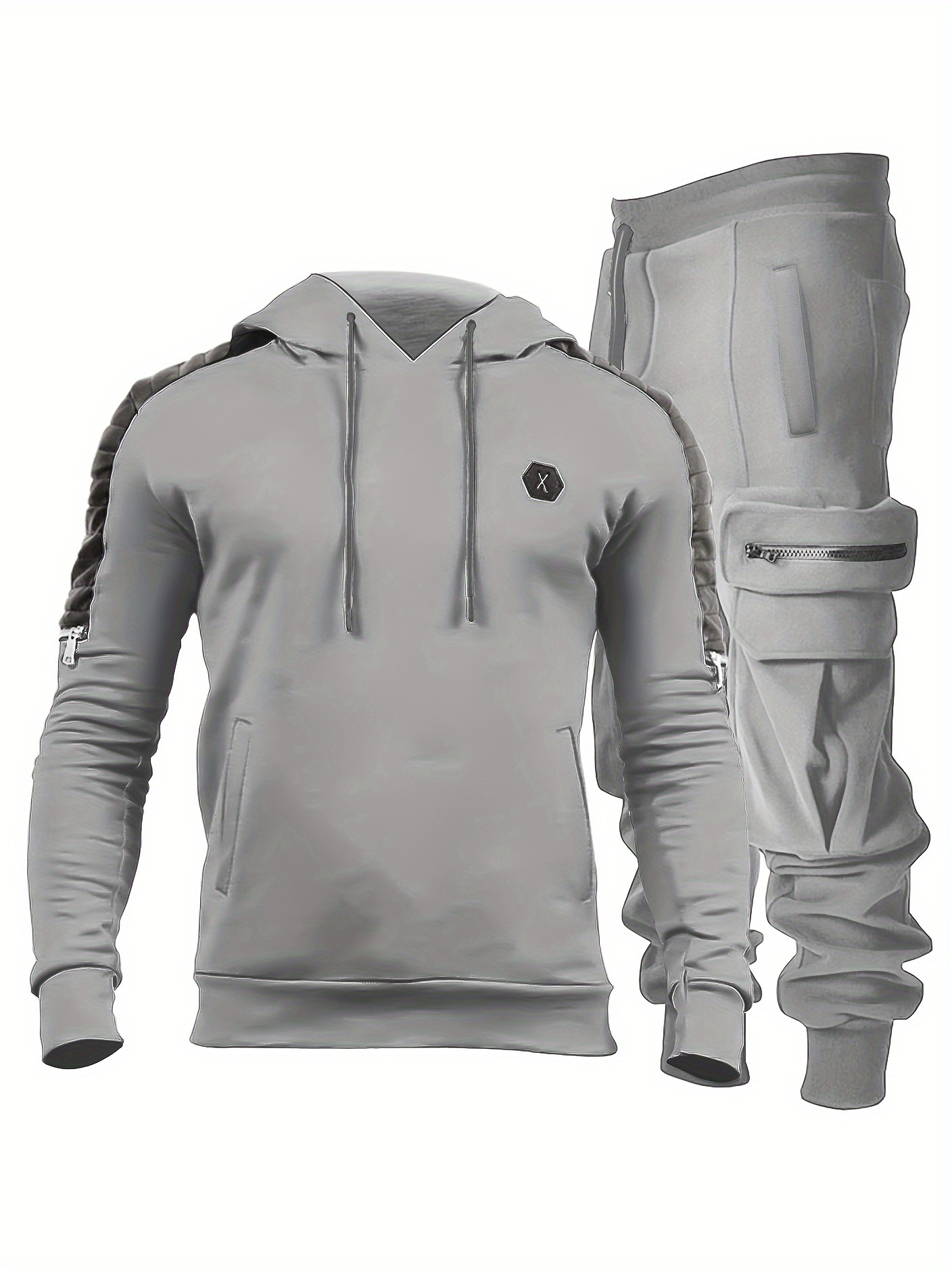 sportswear men's stretch hoodie cargo pants outdoor - Temu