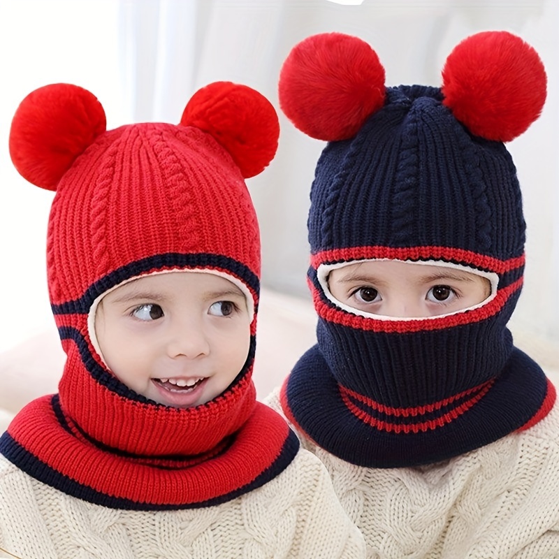 

' Cozy Fleece-lined Knit Beanie & Scarf Set - Soft, Stretchy, Warm, And Breathable Winter Accessories For Boys And Girls - Thanksgiving, Outdoor Play, And Cold Weather