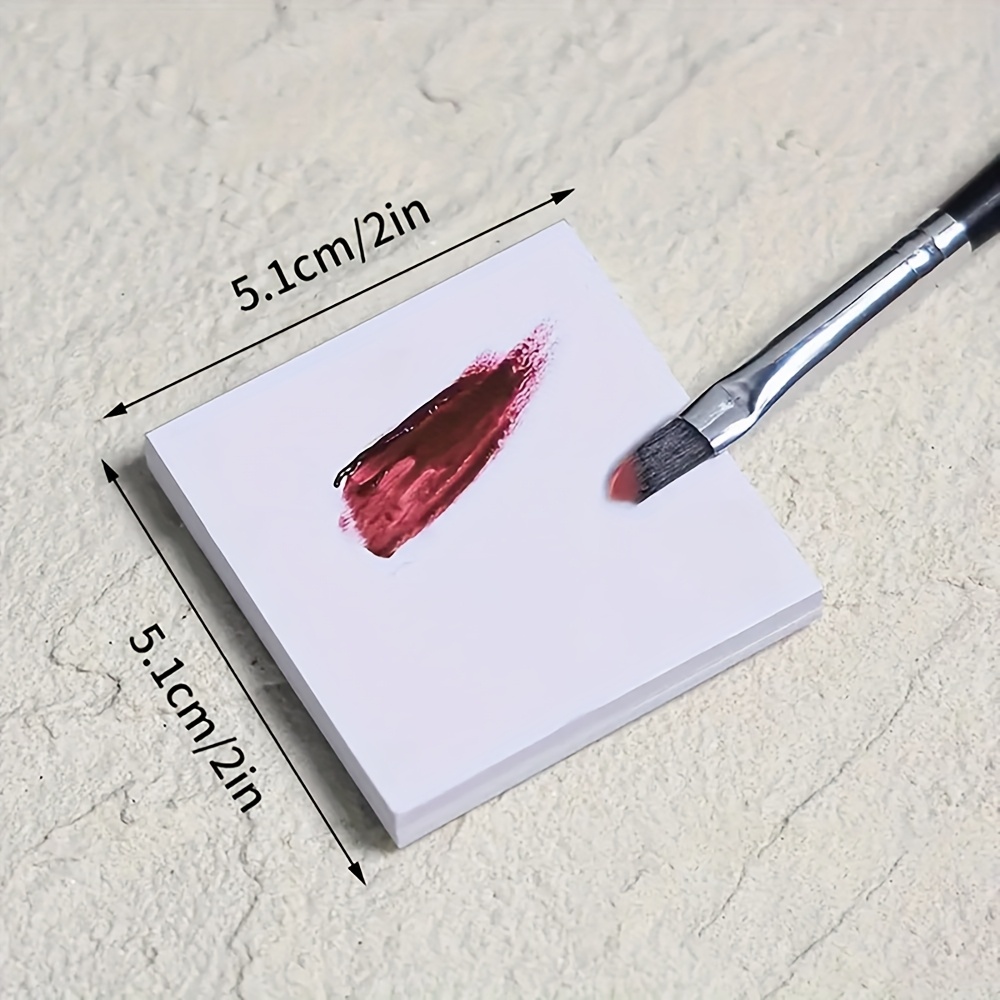 50pcs Gel Nail Polish Palette Paper Disposable Nail Art Gel Polish Mixing Drawing Paper Diy Display Manicure Tools