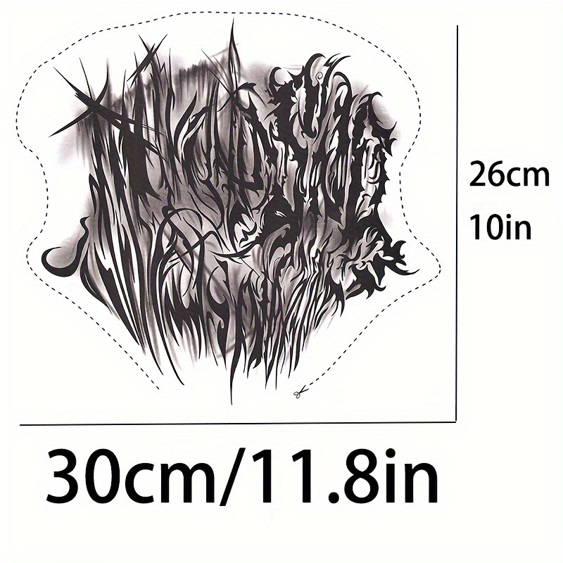 Halloween Hand-painted Gothic Art Breast Tattoo Sticker Waterproof