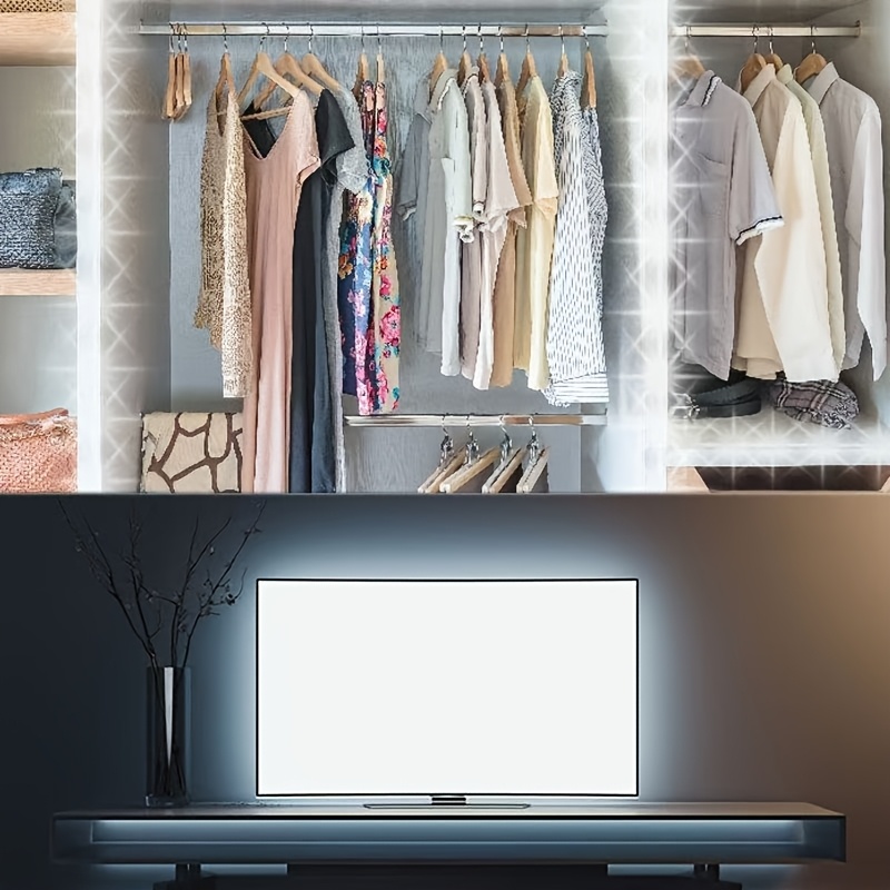 USB LED ленти със сензори за движение за ръце и крака, подходящи за LED осветление под шкафове, кухни, шкафове, рафтове, плотове, LED светлинни ленти за спални, LED светлини за шкафове със сензор за движение, стълбища и нощни лампи за коридори