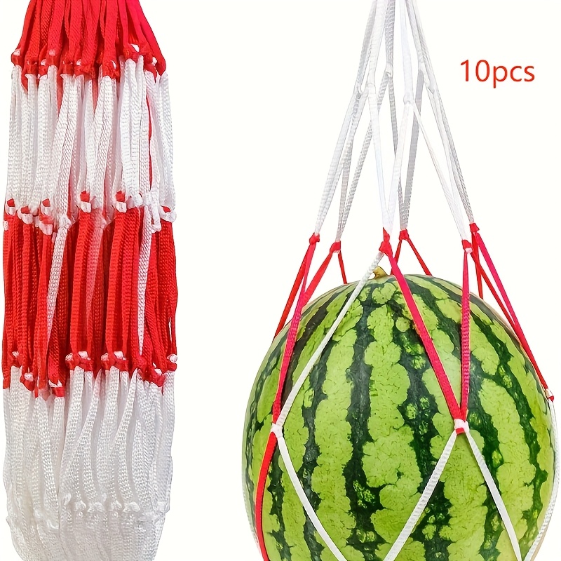 10/30pcs Packs Heavy Duty Watermelon Hammock Mesh Bags - Large Capacity Trellis Net For Supporting Watermelon, Pumpkin, And Growth - Durable White Material And Easy To Us