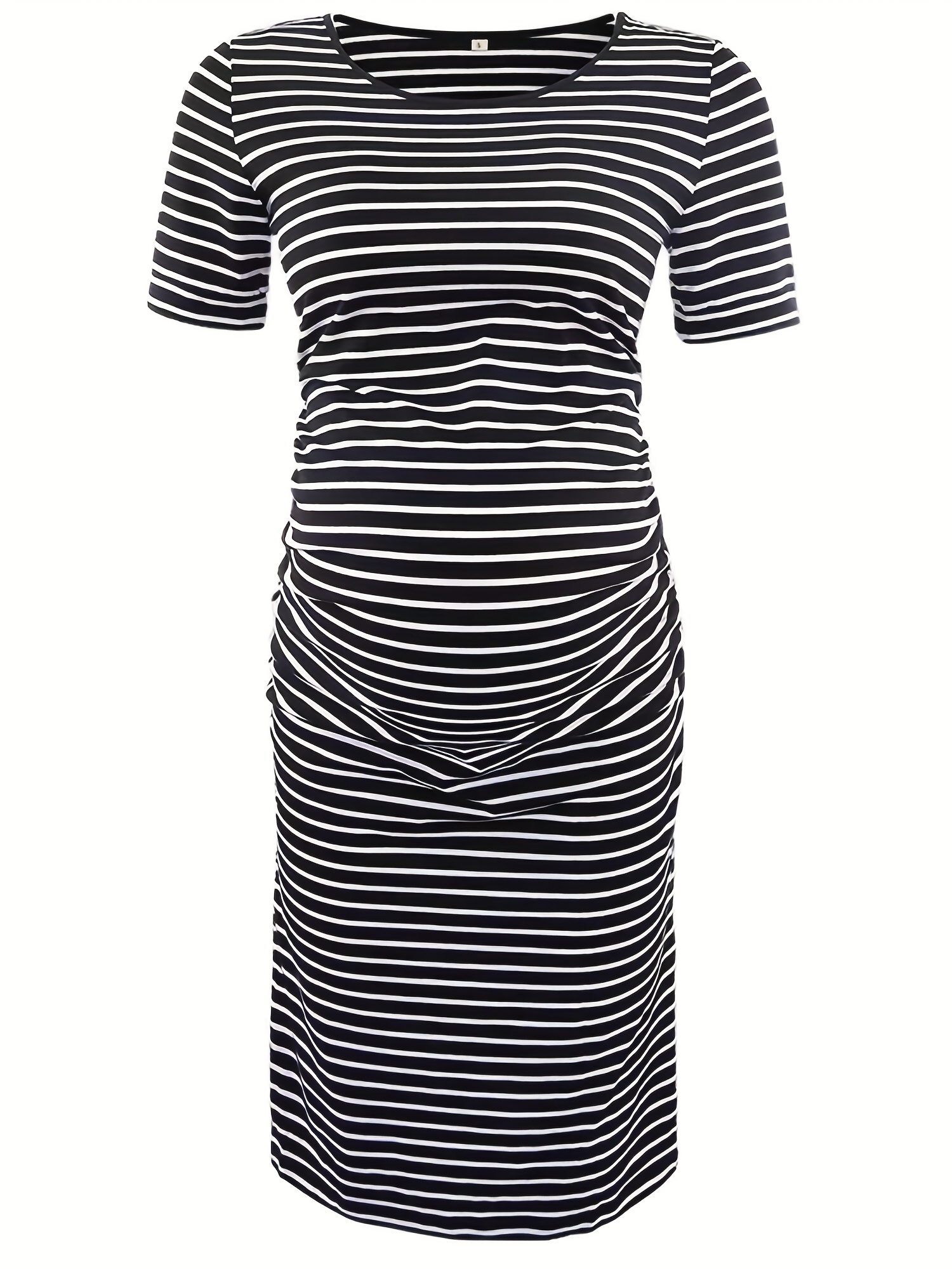 3pcs pc solid color maternity dresses short sleeve round - Temu Mauritius