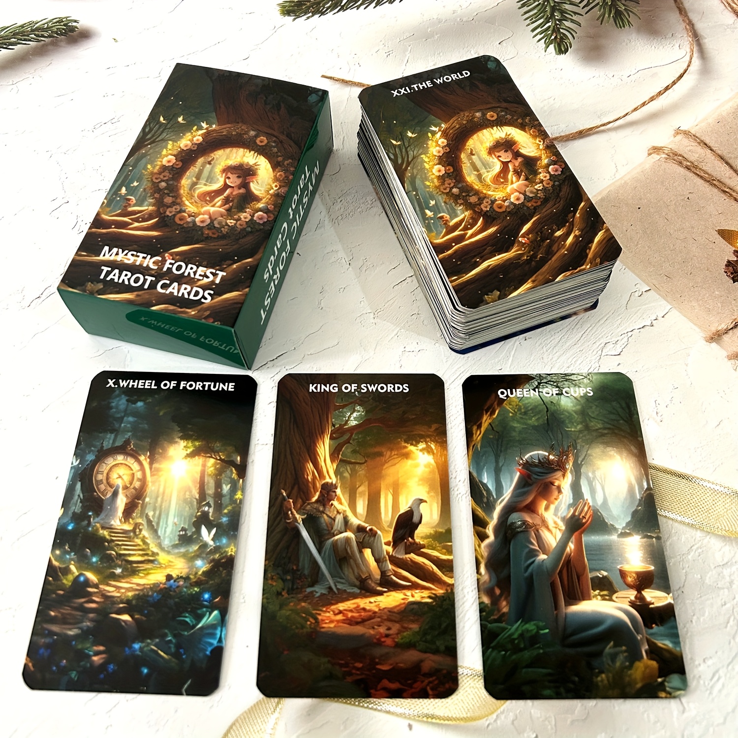 English Cards, Classic Deck, 78 Cards, New Illustrations, Cards Measuring 4.72x2.76 Inches