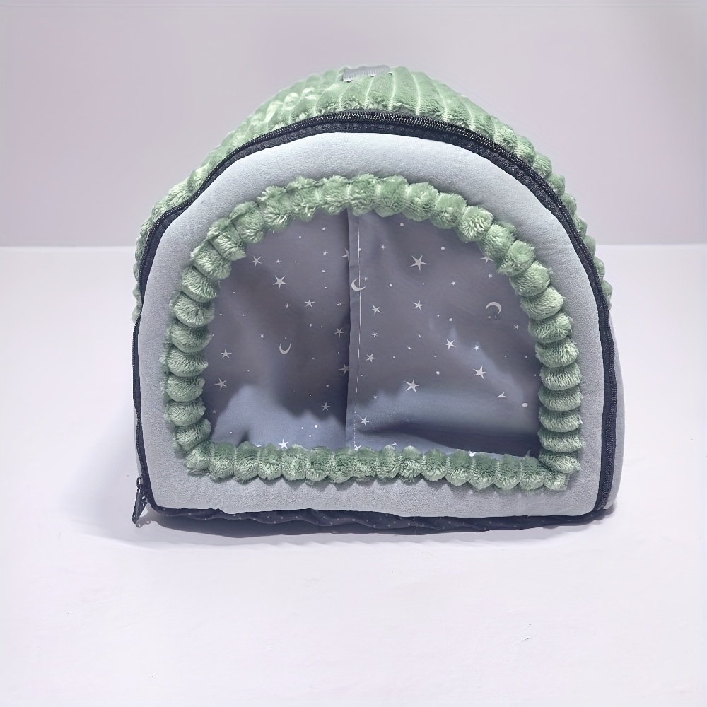 designer plush cat bed with a starry inner lining comfortable and warm Product details 5