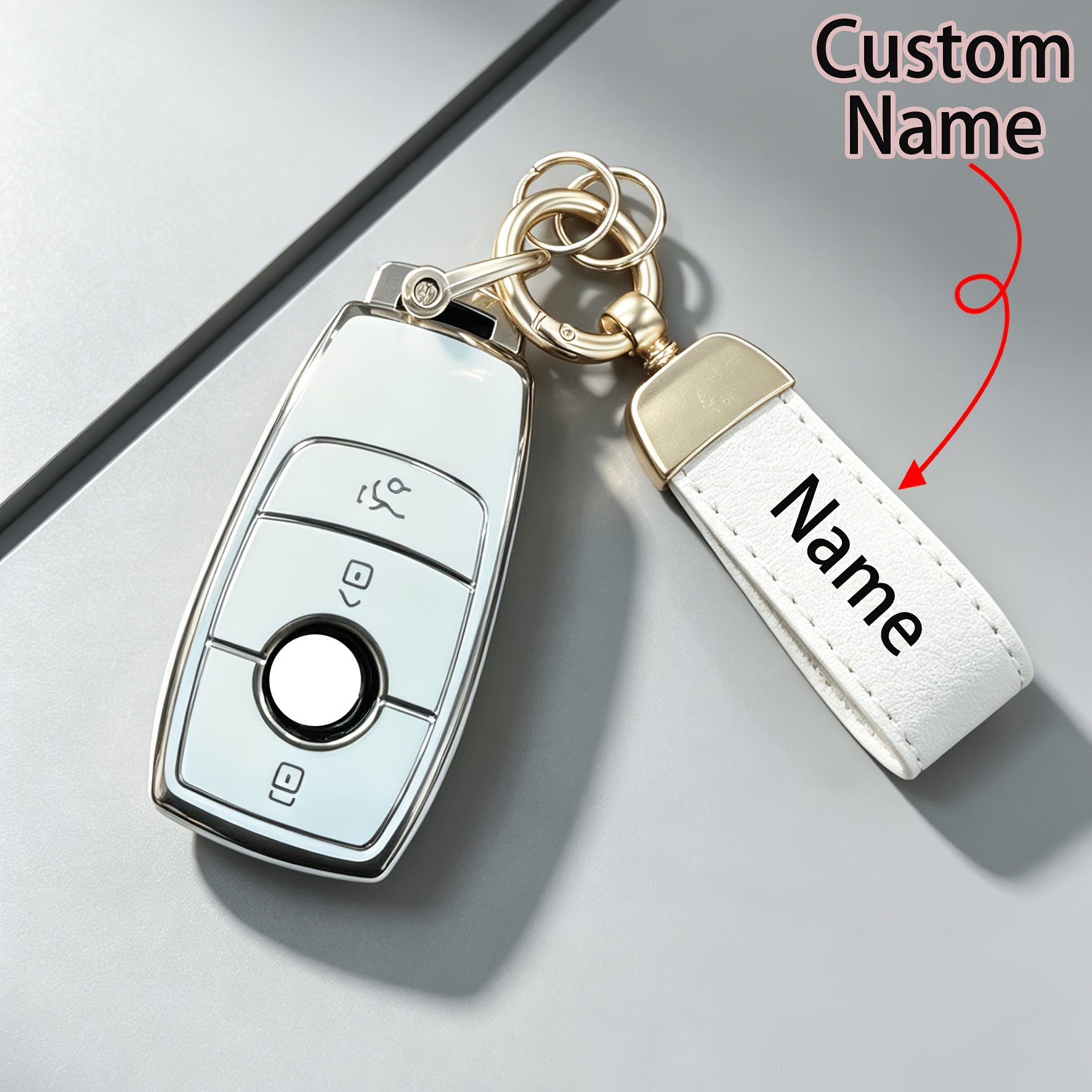 TEMU Personalized Custom Keychain Lanyard With Printed Pattern, Front Key Lanyard For Custom Name, License Plate Number, Phone Number. For