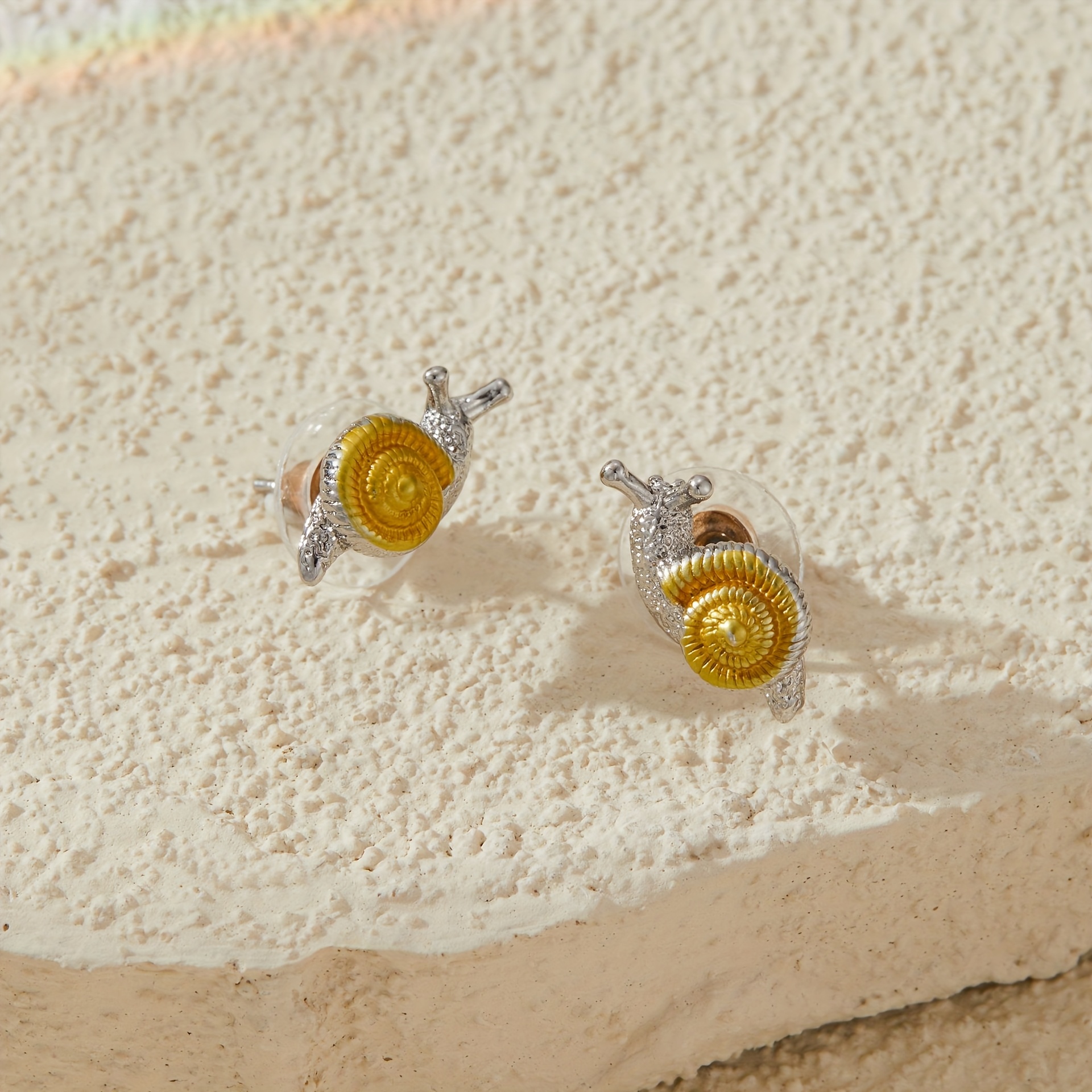 Zodiac Snake & Shell Dangle Earrings, 18K Gold Plated