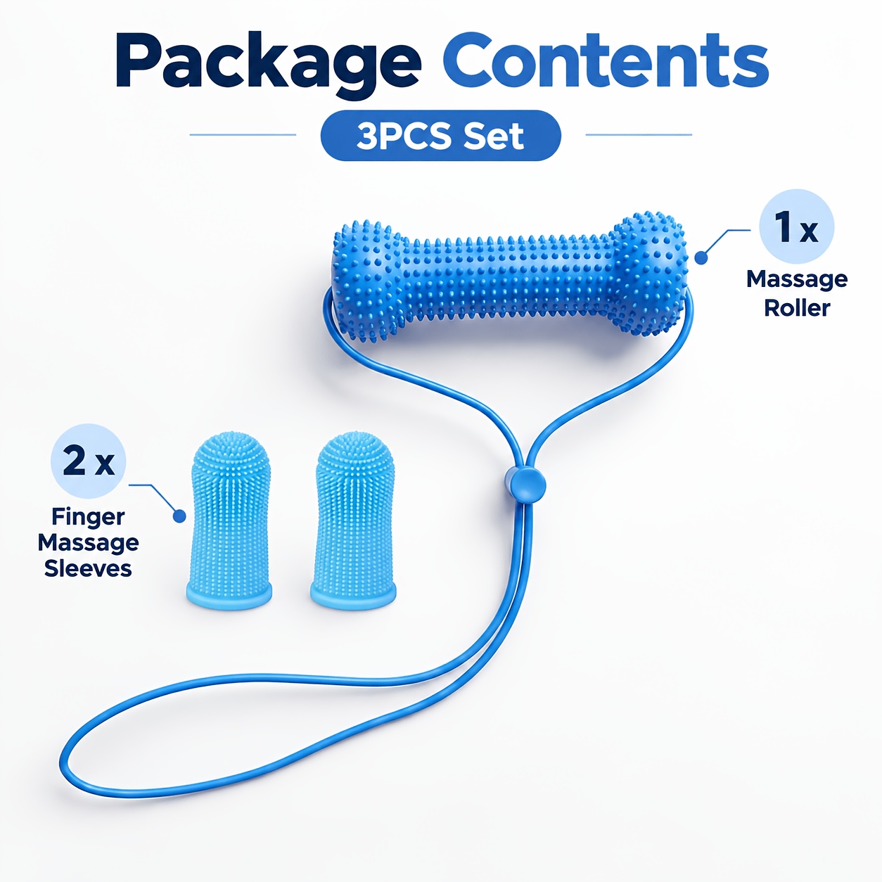 TEMU 3pcs Dog Set, Includes 1 Pet Mouth-opening Stick And 2 Soft Finger Toothbrushes For Brushing, Teeth Surface Cleaning And Daily Oral Care,