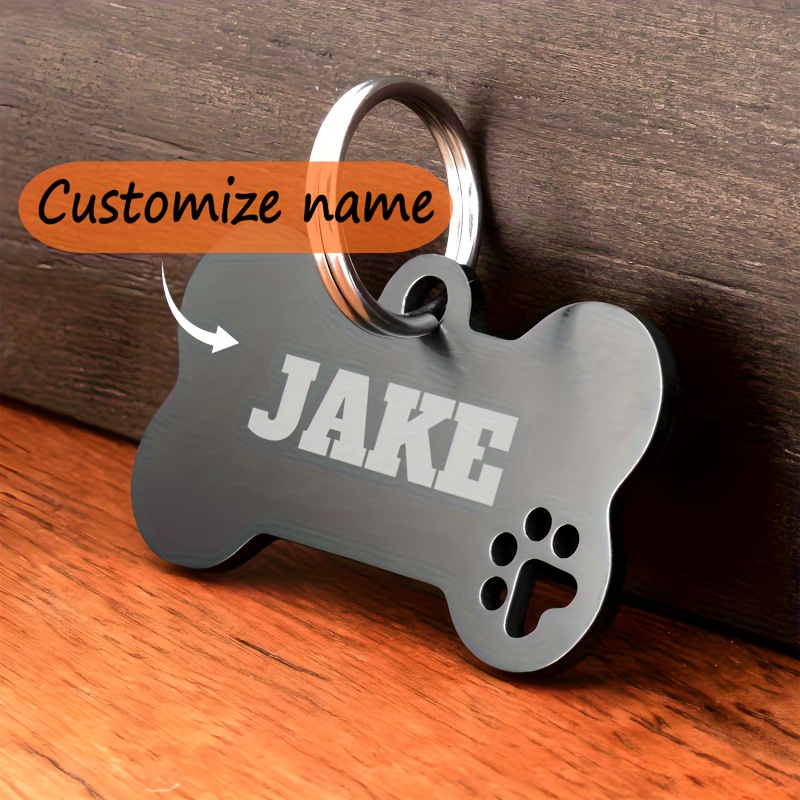 TEMU 1pc Customized Personalized ,dog Tag, Dog Id Tag, Dog Name Tag, Custom Dog Tag, Engraved Dog Tag, Tag Personalized For Dogs, Bone Dog