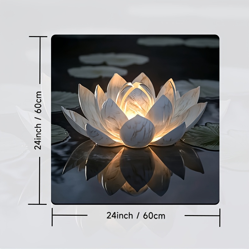 TEMU 1pc, Washing Machine Dust Cover Pad,dry Bathroom Drain Pad And Drying Mat For Tableware For Lotus Flower Pattern For Washing Machine Dust Cover