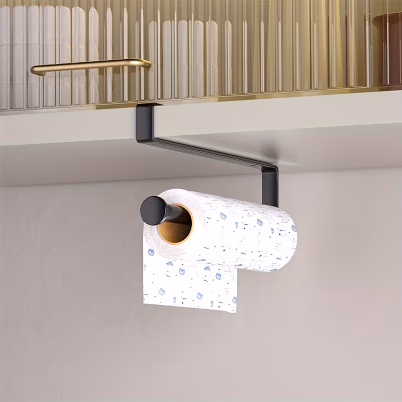 one piece of a paper towel holder for hanging designed for cabinet doors sturdy kitchen roll holder and essential kitchen accessory Product details 0