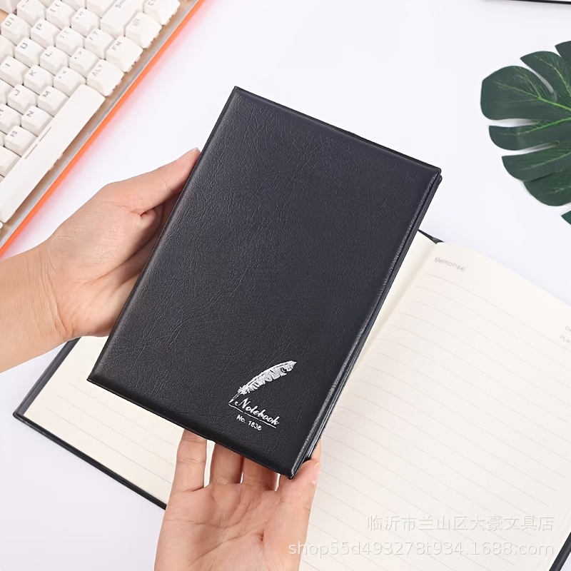 

1pc Mini Pocket Notebook - 58 Pages, Leather Cover, Stitched Binding, Portable Quick Notebook For Notes And Reminders