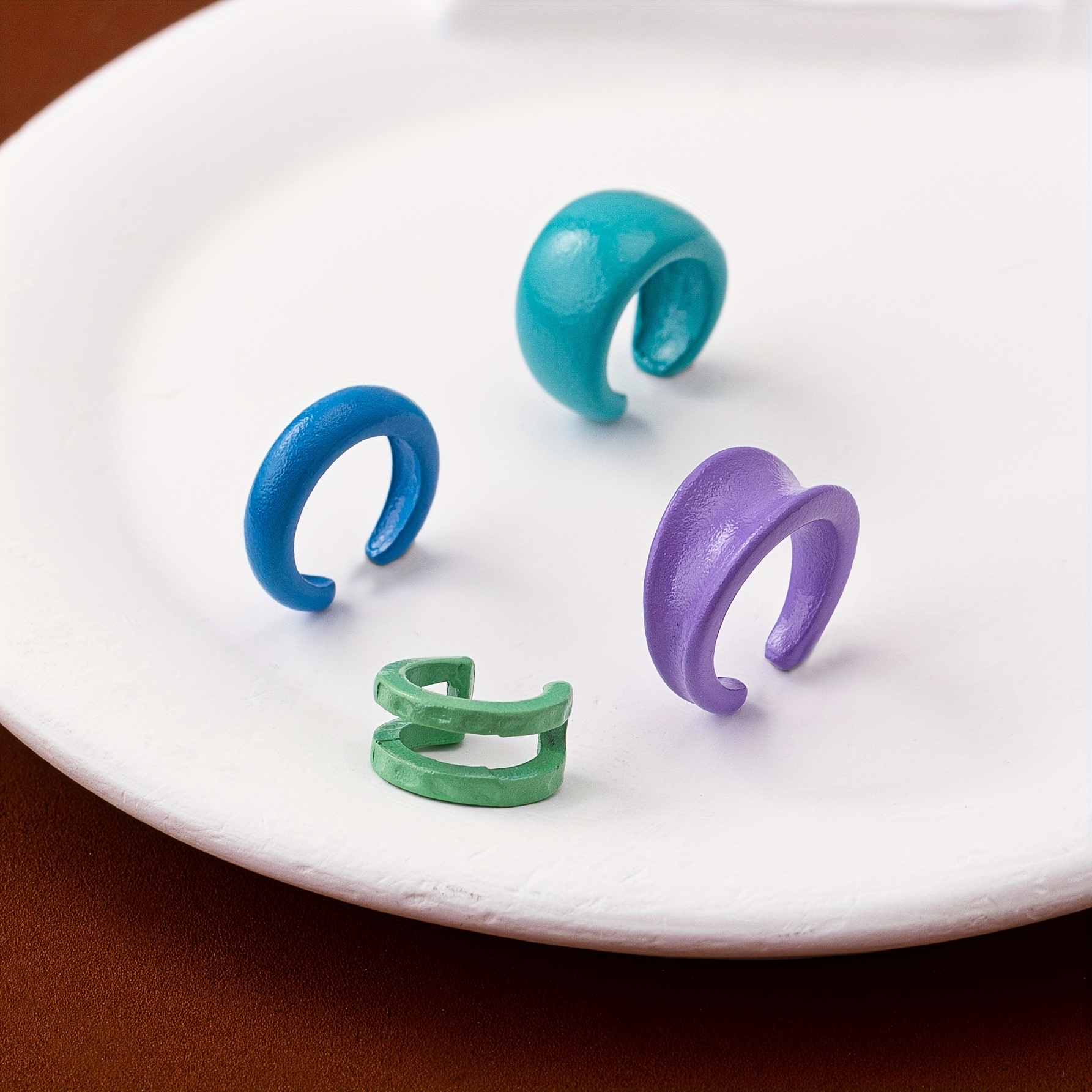 4pcs Clip Earrings Set for Women, Non Piercing Design
